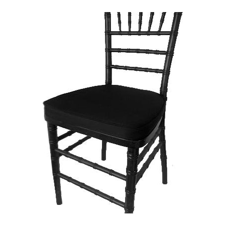 Atlas Commercial Products Chiavari cushion, Soft 2" Box Cushions, Black SBC4BK